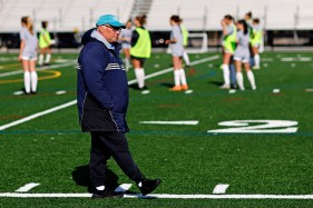 Joe Tucei recorded his 400th career win on April 19 when First Colonial's girls soccer team beat Bayside 8-0. Tucei has been with First Colonial for 31 years, from 1992–2002 as the boys' head coach and from 2003 to now as the girls' head coach.